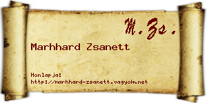 Marhhard Zsanett névjegykártya